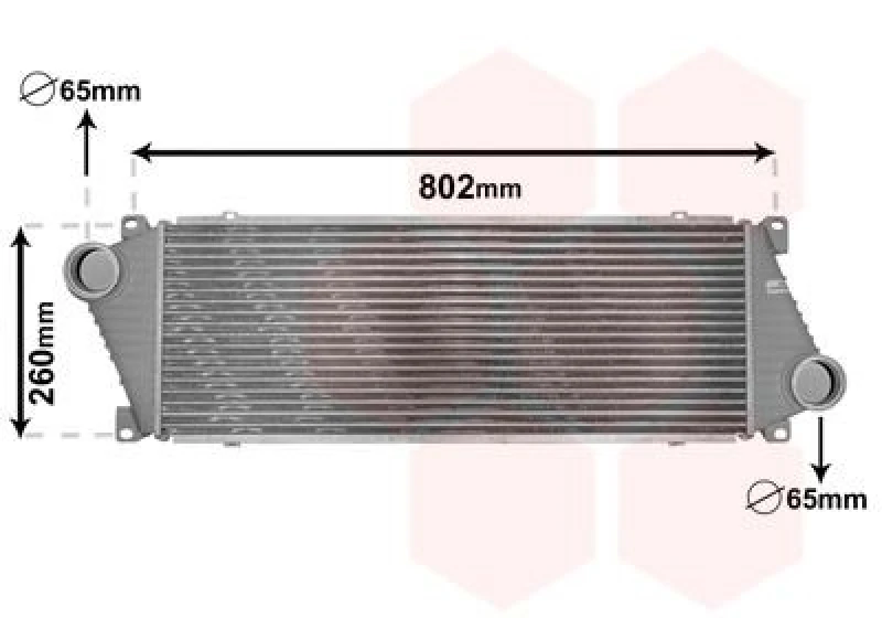 Image of VAN WEZEL Intercooler VAN WEZEL 30004217