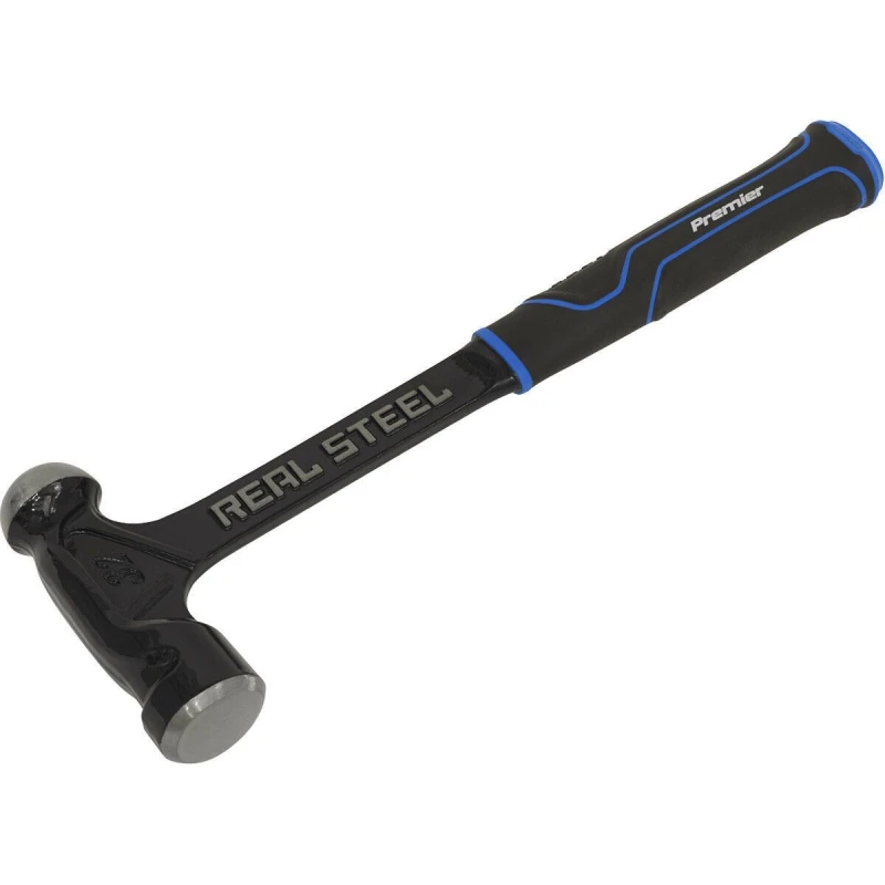 Image of Loops 32oz One Piece Steel Ball Pein Hammer - Shock Reducing Textured Rubber Grip Metallics