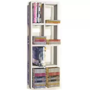 image of Techstyle Iris Double Wall 152 Cd / 64 DVD / Bluray Storage Frame Shelf White