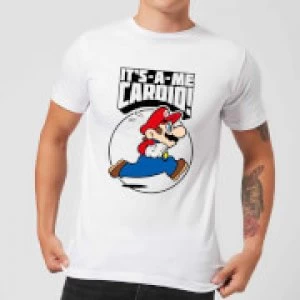 Image of Nintendo Super Mario Cardio Mens White T-Shirt - L - White