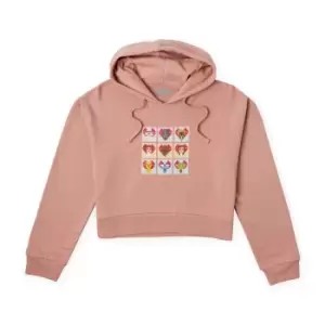 Image of Star Wars Selection Womens Cropped Hoodie - Dusty Pink - L - Dusty pink