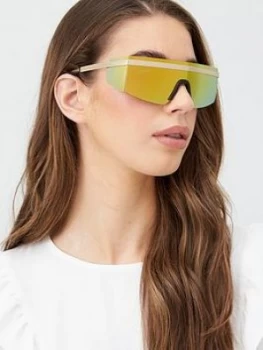 Image of Versace Shield Sunglasses - Gold