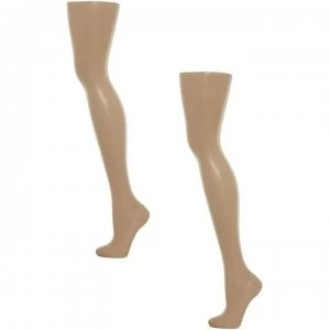 image of Wolford 8 denier 2 per pack tights - Toffee