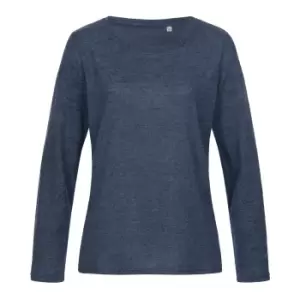 Image of Stedman Womens/Ladies Stars Crew Neck Knitted Sweater (L) (Marina Blue Melange)