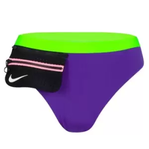 Image of Nike High Waisted Bikini Bottoms Womens - Blue