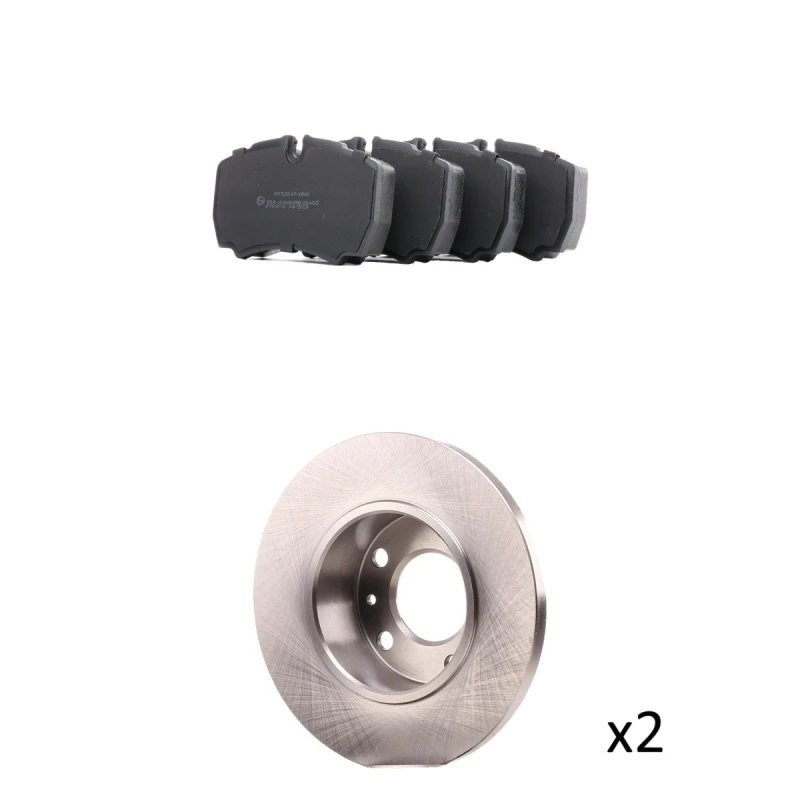 Image of RIDEX 3405B3472 Brake disc and pads set Rear Axle, Brake Disc Type: Solid Brake Set,disc brakes (3405)