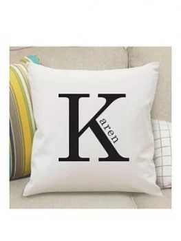 image of Personalised Monogram Cushion With Pad