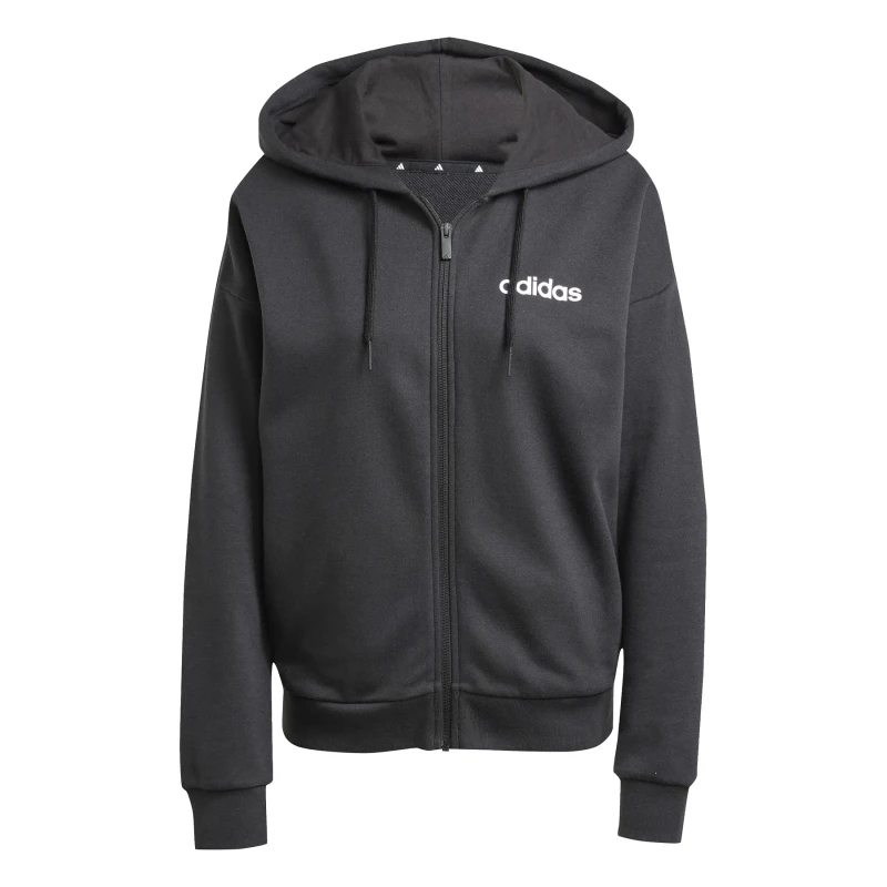 Image of Adidas Womens zip-up hoodie adidas Essentials Linear Noir Female S