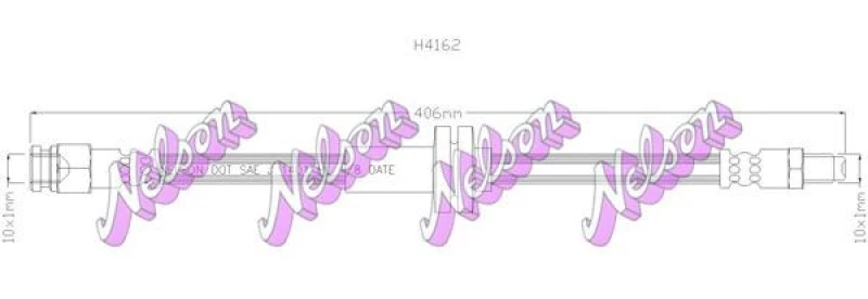 Image of KAWE Brake hose KAWE H4162