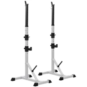 Image of HOMCOM Weights Bar Barbell Rack Squat Stand Adjustable Portable Weight Lifting Suitable For Home Gym Training Work Out