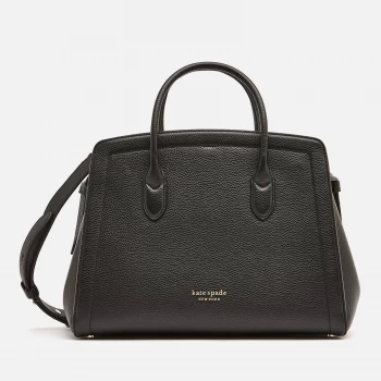 image of Kate Spade New York Womens Knott Large Satchel Bag - Black