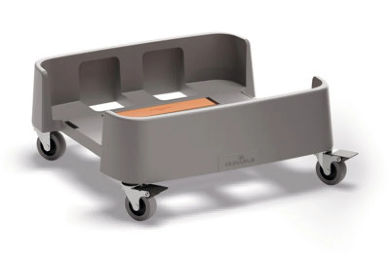 Image of Durable 90L Linkable Bin Trolley - Robust Modular Waste Trolley for DRBE334137