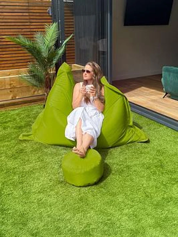 Image of rucomfy Beanbags Rucomfy Indoor Or Outdoor Adults Water Resistant Giant Squarbie - Dusky Pink Beanbag Lounger