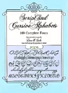 Image of script and cursive alphabets 100 complete fonts
