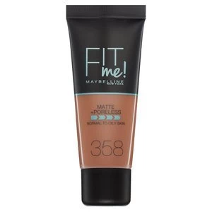 image of Maybelline Fit Me Matte and Poreless Foundation Latte Nude