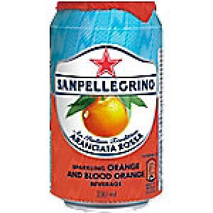 S.Pellegrino Aranciata Rossa Soft Drink Can Blood Orange 330ml 24 Pieces