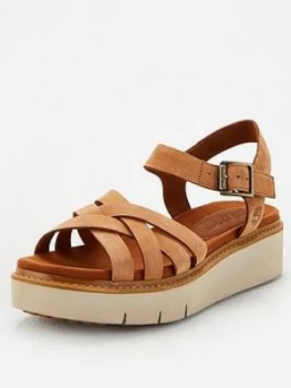 Timberland Safari Dawn Multi Chunky Flatform Wedge Sandal - Rust, Rust, Size 5, Women