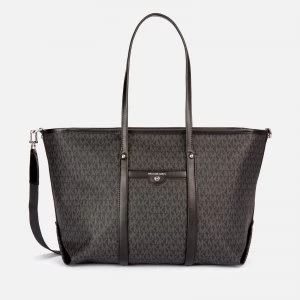 image of Michael Kors Womens Beck Large Tote Bag - Black