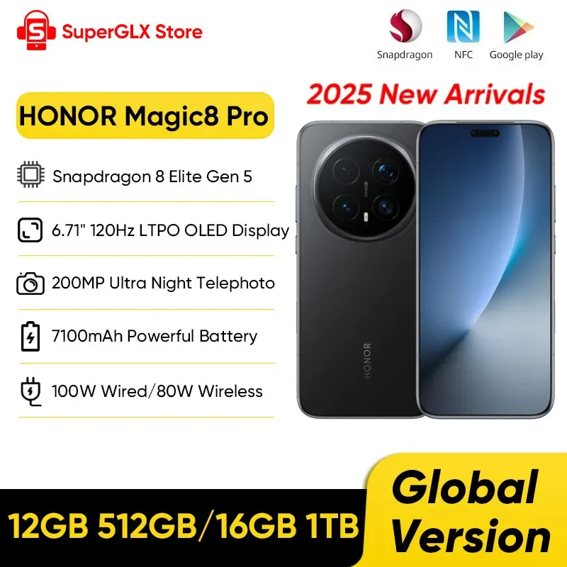 Image of HONOR Magic8 Pro - 512GB, Black 6936520882878