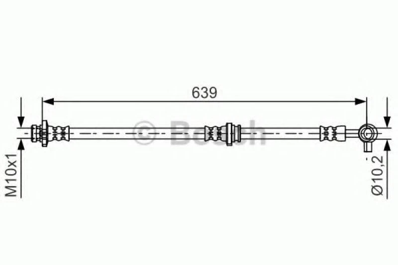 Image of Bosch 1 987 481 696 Brake Hose Brake Hose (83)