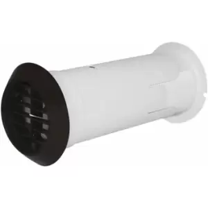 image of Extractor Fan Ducting Ventilation Internal Fit Wall Kit 100mm Brown - Brown - Manrose