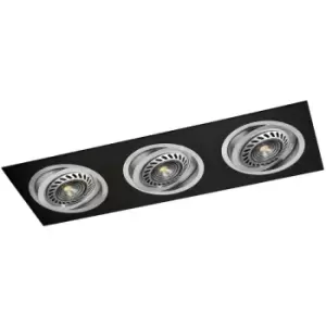 image of Cristal Record Lighting - Cristal Helium QR111 Triple Recessed Downlight Light Black