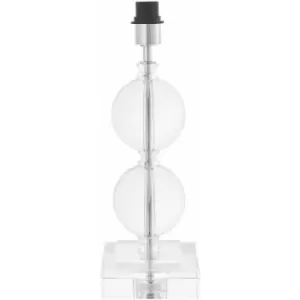Image of Crystal Glass Sphere Table Lamp Light Base - Chrome Plated Metalwork - base only