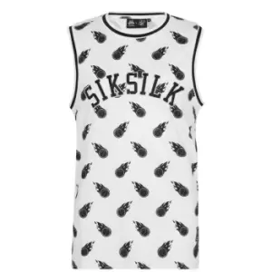 image of SikSilk Silksilk x Space Jam A New Legacy Basketball T Shirt - White