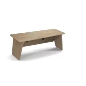 Image of Anson executive desk with panel end legs 2000mm x 1000mm with modesty panel - barcelona walnut