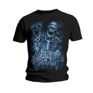 Image of Avenged Sevenfold - Chained Skeleton Unisex Large T-Shirt - Black