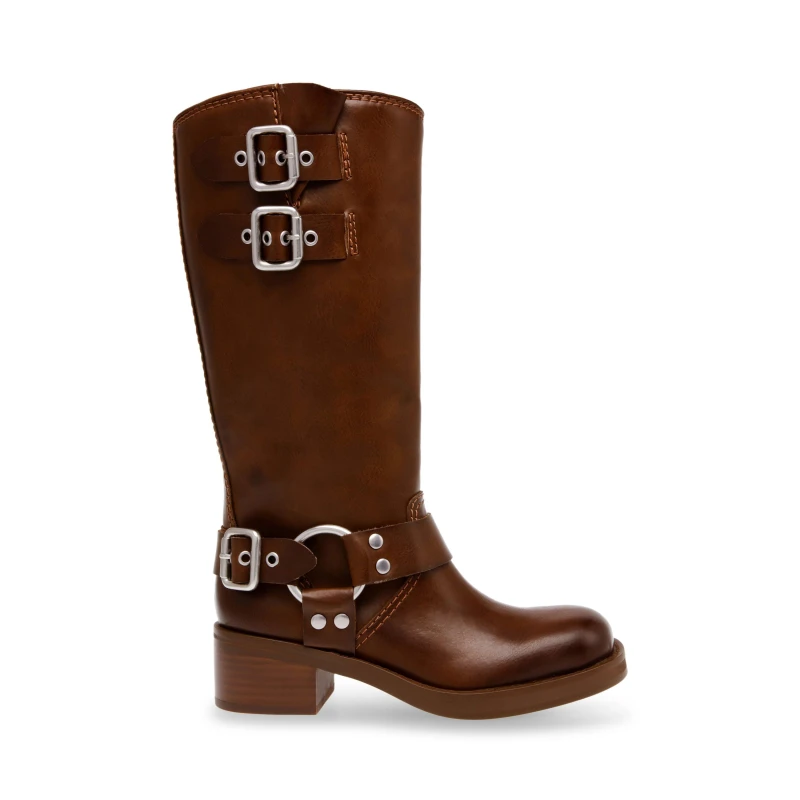 Image of Steve Madden Womens Eastern Boot Slippers Brown female 3 (36)