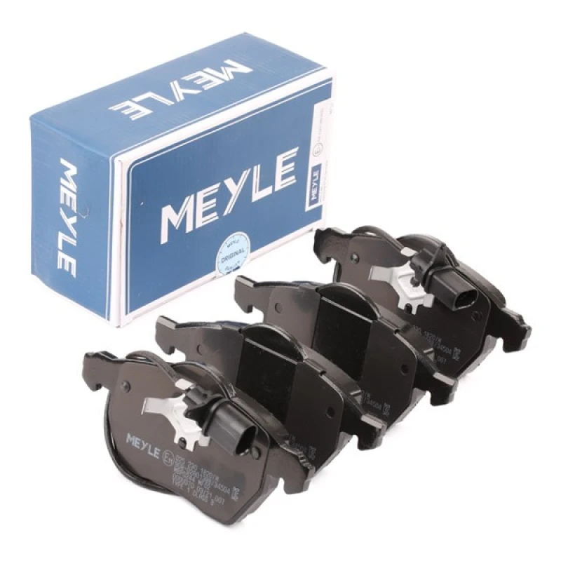 Image of MEYLE 025 230 1820/W Brake pad set Front Axle, incl. wear warning contact, Original Quality, with anti-squeak plate Brake Pad Set,disc brake (402)