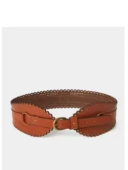 image of Joe Browns Perfection Premium Leather Waist Belt -Tan Size M Women