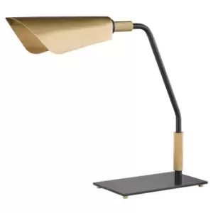 Image of Lampe de table Bowery Laiton Laiton Vielli ampoules 43,2cm