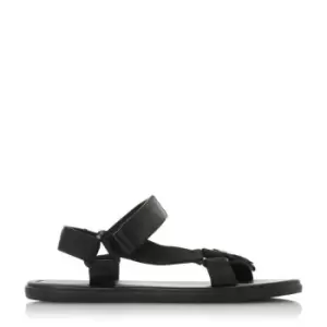 Dune London Flairss Rip Tape Strap Adventure Sandals - Black