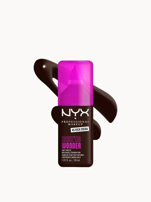 Image of NYX Professional Makeup Make 'EM Wonder, 24H Soft Matte Foundation (Various Shades) - Rich Cocoa