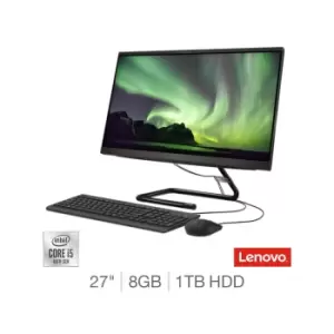 image of Lenovo Ideacentre AIO 3 Core i5-10400T 8GB 1TB SSD 27" FHD Windows 10 Home All-in-One PC