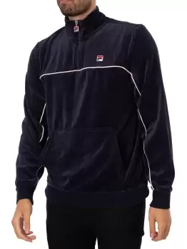 Image of Duke Velour 1/4 Zip Sweatshirt