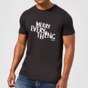 image of Smiley World Merry Everything Mens T-Shirt - Black - M