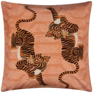 Image of Tibetan Tiger Outdoor Cushion Coral / 43 x 43cm / Polyester Filled