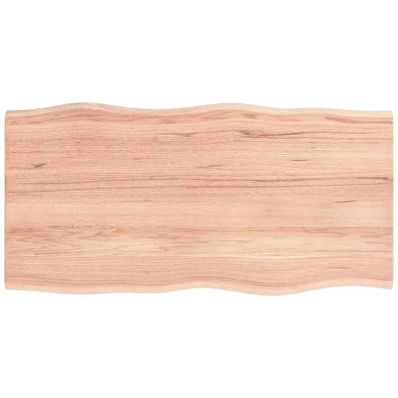 Image of VIDAXL Vidaxl - Table Top Light Brown 100x50x2cm Treated Solid Wood Oak Live Edge 8720845816711