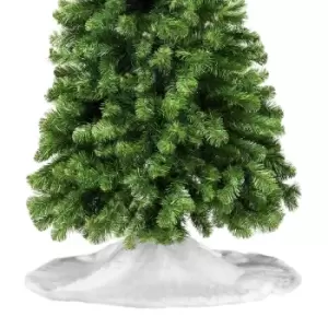 Image of Christmas Workshop White Short Smooth Faux Fur Tree Skirt