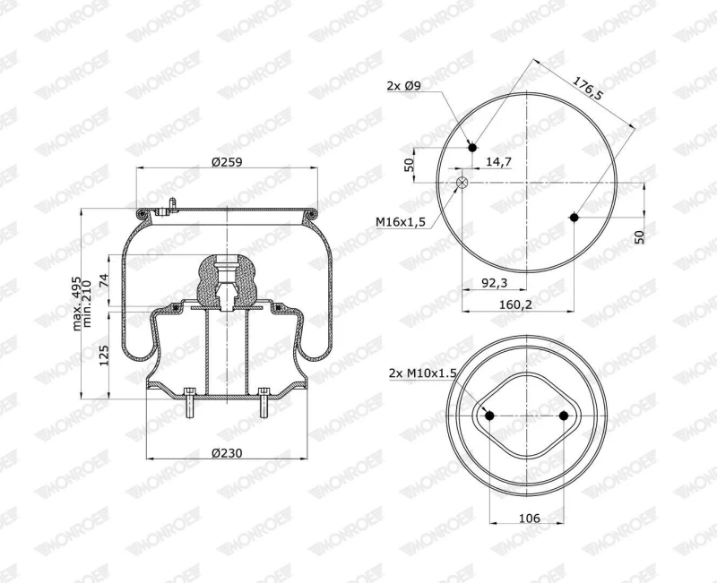 Image of MONROE Boot, air suspension MONROE ASP4115