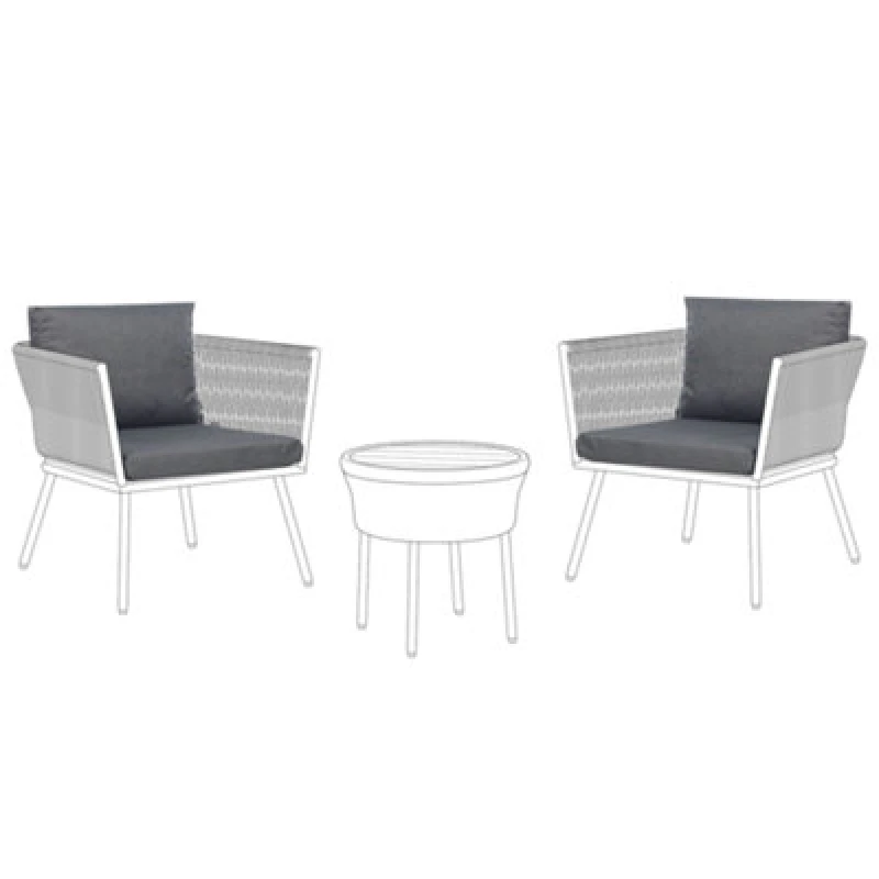 Image of Beliani Outdoor Cushion Cover Set Gargano Grey