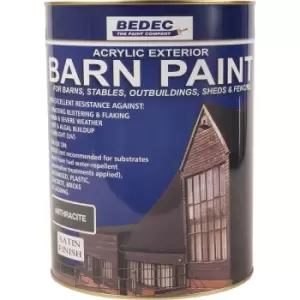 Image of Bedec Barn Paint Satin 5L in Anthracite Plastic