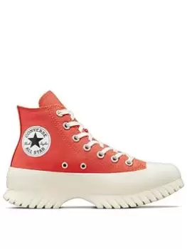 Image of Converse Chuck Taylor All Star Lugged 2.0 Canvas Hi, Orange, Size 4, Women