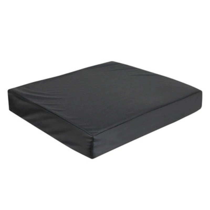 Image of Loops Vinyl Memory Foam Wheelchair Cushion - 18 x 16 x 3" - Wipe Clean Cover Multi