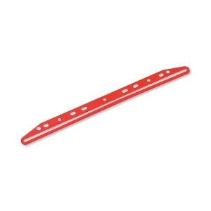 image of Clip Multipunched 300mm Red for Ringbinders 1 x Pack of 25