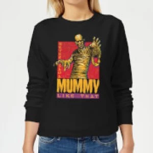 image of Universal Monsters The Mummy Retro Womens Sweatshirt - Black - 4XL - Black