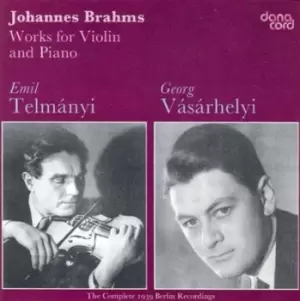 Image of Johannes Brahms Works for Violin and Piano by Johannes Brahms CD Album